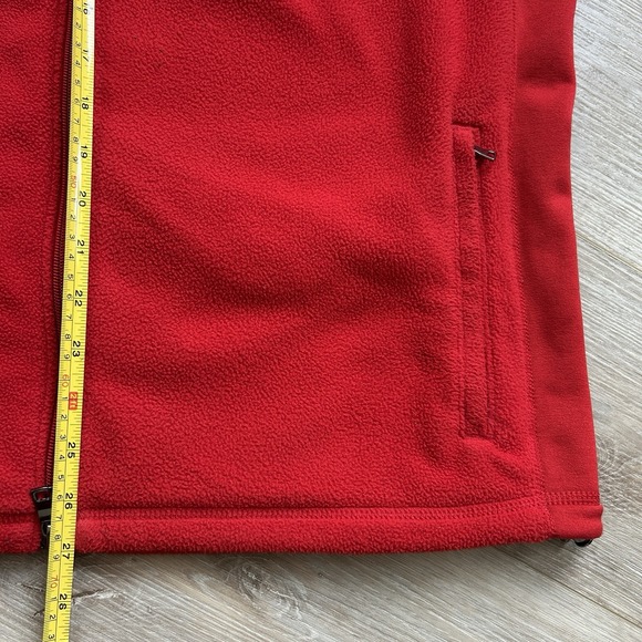 Vintage Polo Ralph Lauren Vest Mens Large Red Crest Y2K Spell Out Zip Fleece** - Picture 9 of 10